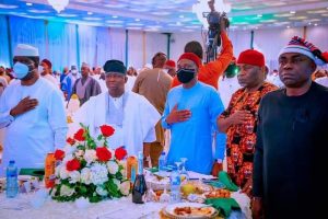 A cross section of Senators during the Presidential Dinner