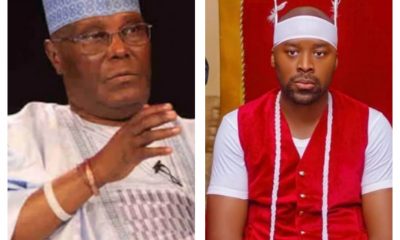 Former Vice President Atiku Abubakar and Omoba Tshola Emiko, Olu of Warri