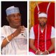 Former Vice President Atiku Abubakar and Omoba Tshola Emiko, Olu of Warri