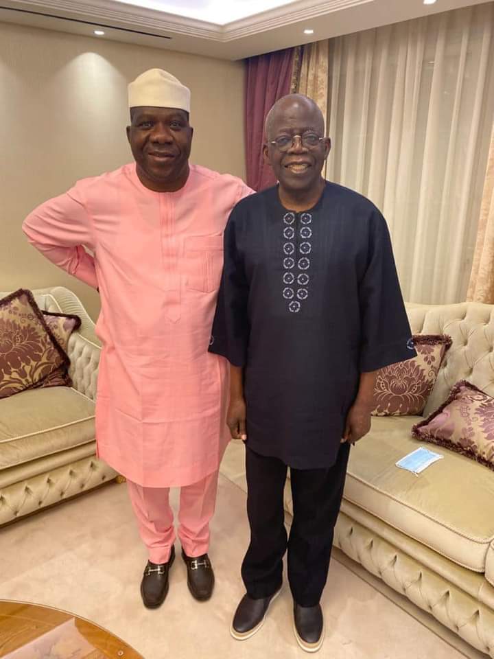 Senator Michael Opeyemi Bamidele with Asiwaju Bola Ahmed Tinubu.