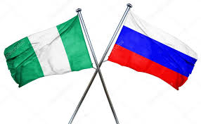 Nigerian and Russian Flags