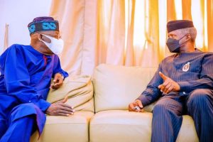 Photo News: Vice President Yemi Osinbajo SAN meets with Asiwaju Bola Ahmed Tinubu in Abuja. [adrotate banner=