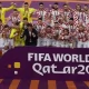 Croatia’s players celebrate with medals after winning the Qatar 2022 World Cup football third place play-off match between Croatia and Morocco