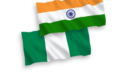 Indian and Nigeria Flags