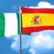 Nigeria and Spain Flags