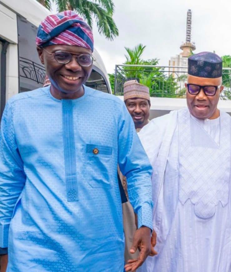Lagos State Governor Babajide Sanwo-Olu and Senator Godswill Akpabio