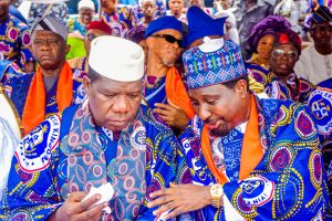 Senate Leader, Senator Michael Opeyemi Bamidele and Deputy Senate President, Senator Jibrin Barau