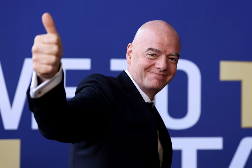 FIFA President Gianni Infantino pictured ahead of the 2026 FIFA World Cup final. Florencia Tan Jun/Getty Images)