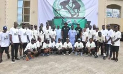 group session of participants at a two-day coaching clinic organised by Amateur Basketball Academies (ABA) in Jalingo
