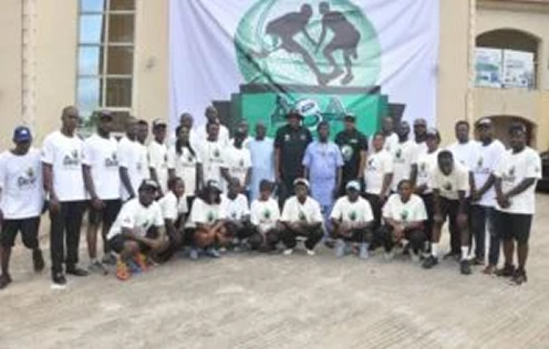 group session of participants at a two-day coaching clinic organised by Amateur Basketball Academies (ABA) in Jalingo
